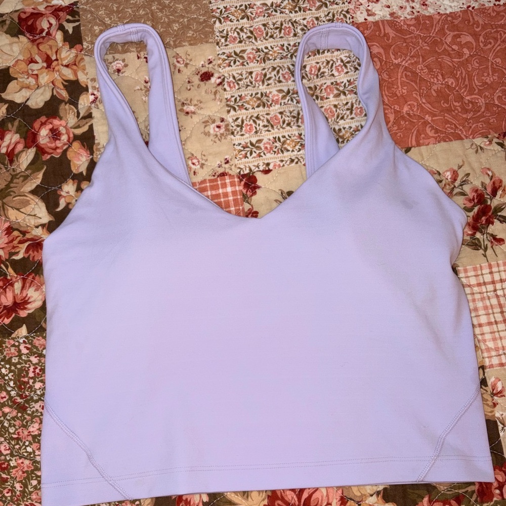 lululemon athletica Lavender V-Neck Cropped Tank